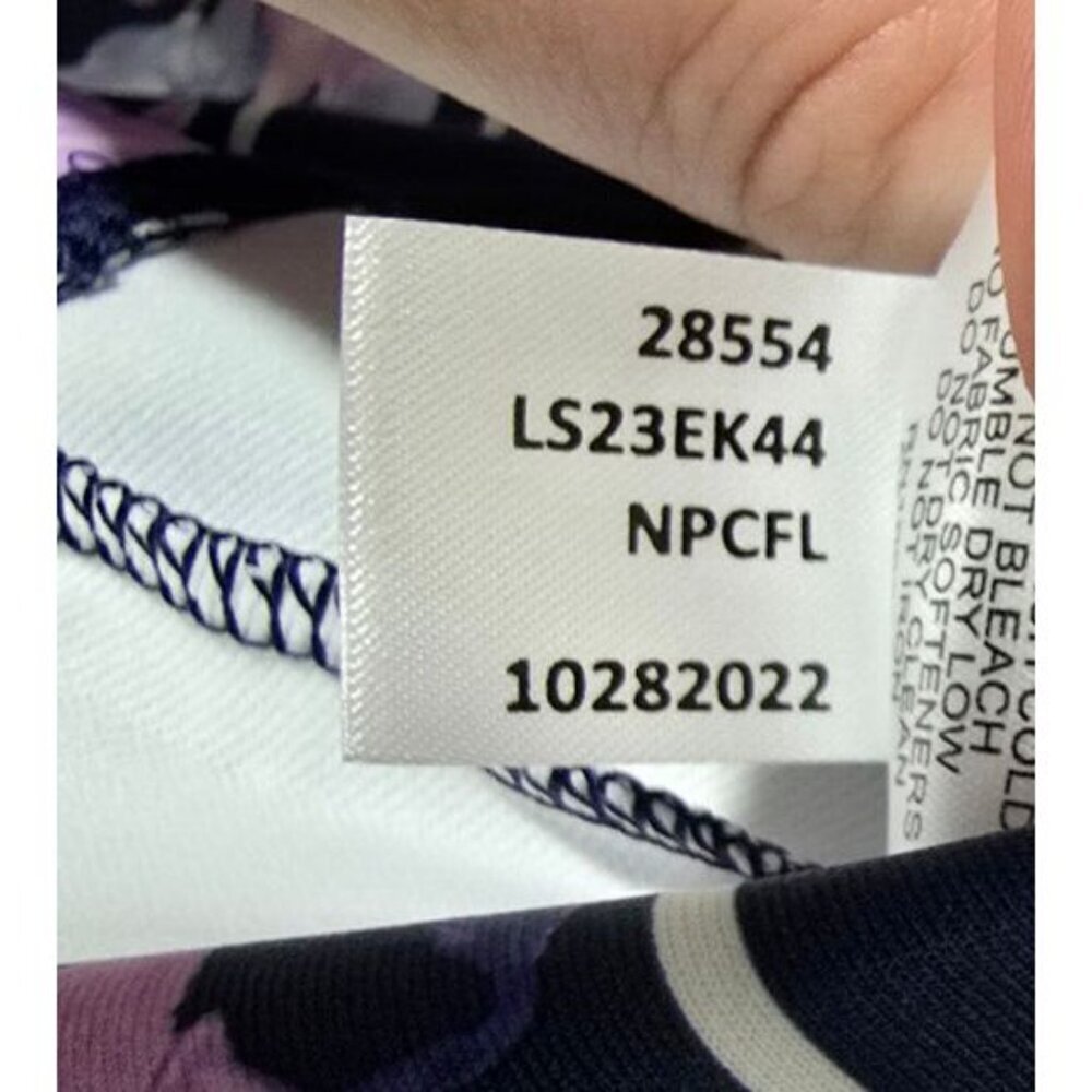 Peter Millar Womens Golf Birdie Sweatshirt M Purple Floral UPF Activewear Sport - Picture 13 of 14